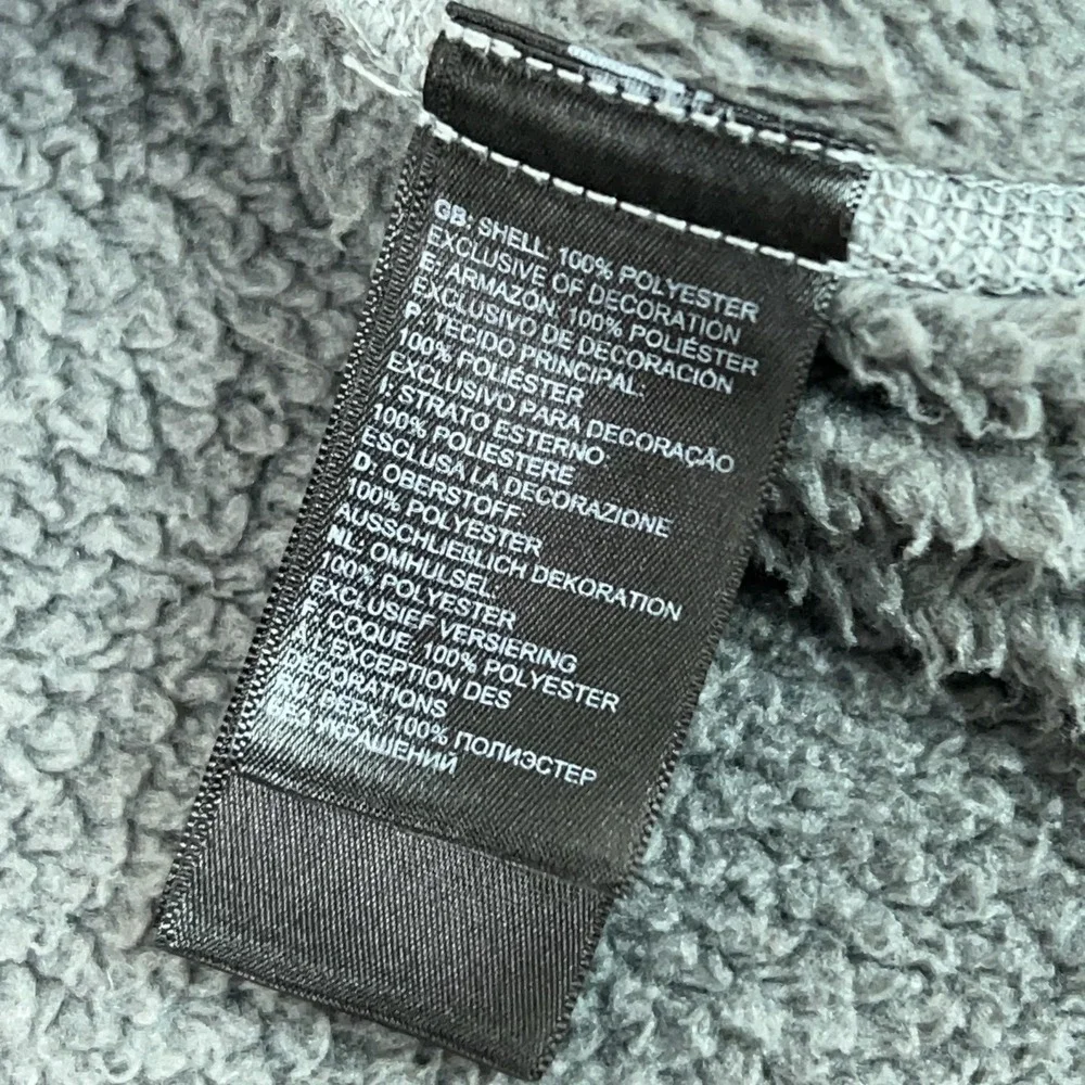 North‎ Face Pullover Mens 2XL Gray Fleece Quarter Zip Long Sleeve Hiking Top